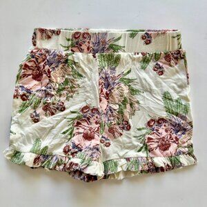 Kate Quinn Bloomer Shorts | Floral Print, Ruffle Hem | Cream Multi | 3T